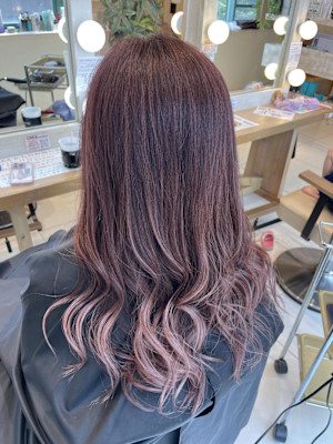 ピンクグレージュハイライト　（千田）