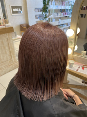 1ブリーチ　ピンク　グレージュカラー