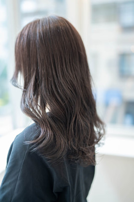 ロング×ラベンダーグレージュ