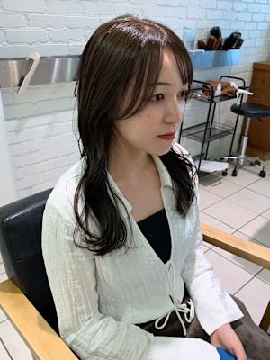 顔周りカット×グレージュカラー