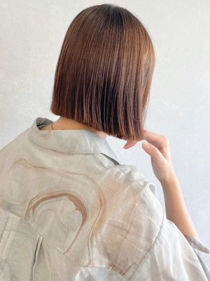 似合わせカットストレートボブ＊大人かわいい切りっぱなしボブ