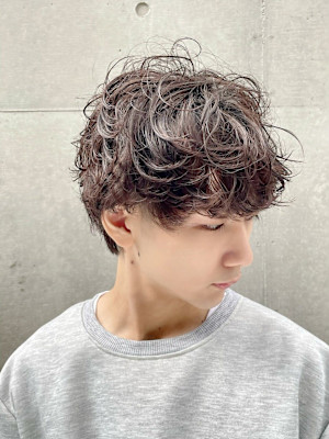 前下がりマッシュ×波打ちパーマ【銀座／有楽町】30代40代5