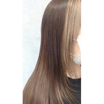 ミルクティーベージュ×フェイスフレーミング