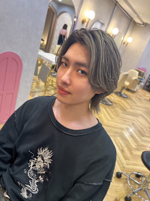 【Lond渋谷店】ミディアムセンターパートハイライト