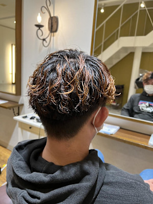 マッシュ×スパイラルパーマ