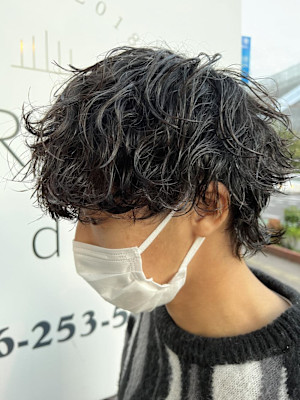 野暮ったスタイル×MIXパーマ