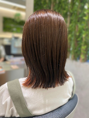 オレンジインナーカラー