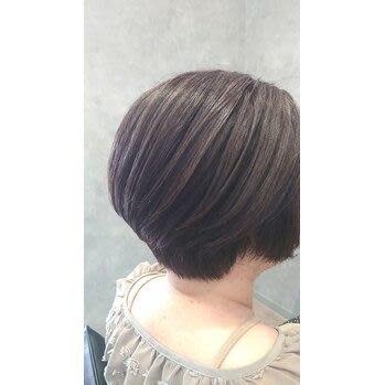 白髪ぼかしで艶カラー☆