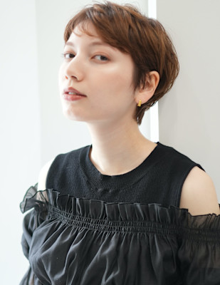 40代50代小顔前髪イメチェンアンブレラカラーショート