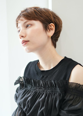 40代50代小顔前髪イメチェンアンブレラカラーショート