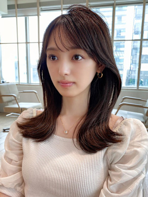 30代/40代/レイヤーカット/前髪/イメチェン/韓国ヘア