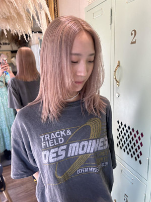 ホワイトベージュ/ハイトーン/ブリーチ/横浜