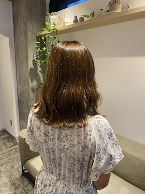 前髪/アンブレラカラー/こなれミディ/イメチェン/ウェーブ