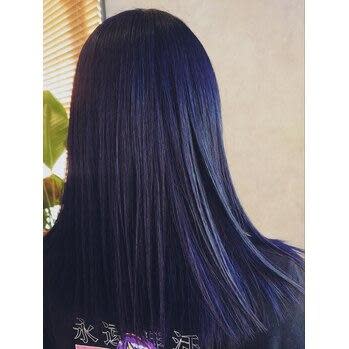 色落ち綺麗なパープルネイビーカラー