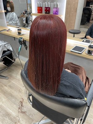 G ブリーチなしWカラー/チェリーレッド