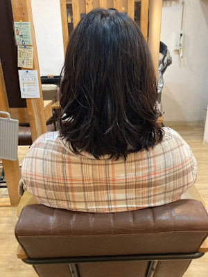 お客様髪質改善データ1383（カラーパーマ同時施術）