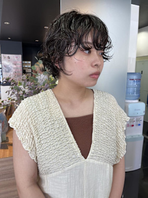 【ハクラ】マッシュショート マッシュパーマ ニュアンスパーマ