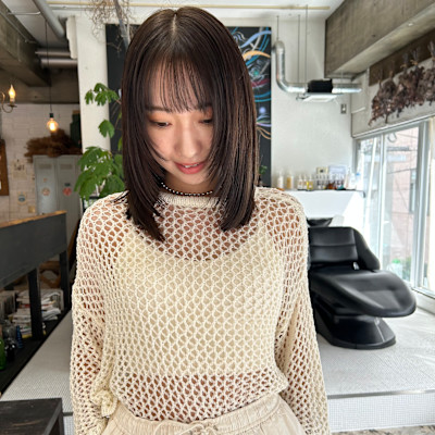 モード感あるお顔まわりレイヤー