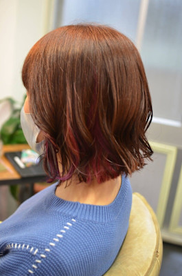 ボブインナーカラー