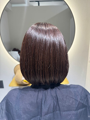 ほんのりバイオレットブラウン×ボブ『銀座/個室』