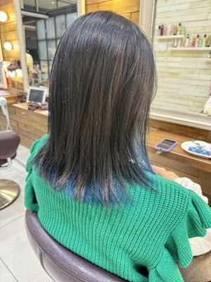 インナーカラー×青