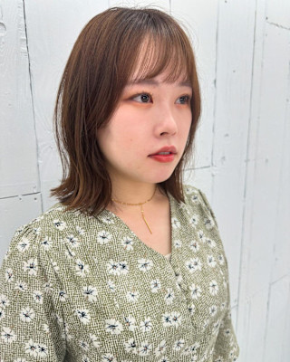 [aika]ブリーチなしwカラーでつくる暖色カラー