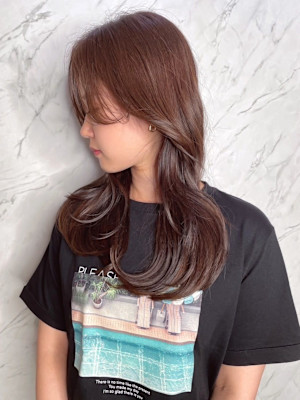 【MICHI 富田店　古作蓮】ベージュ　ロングヘア　髪質改善