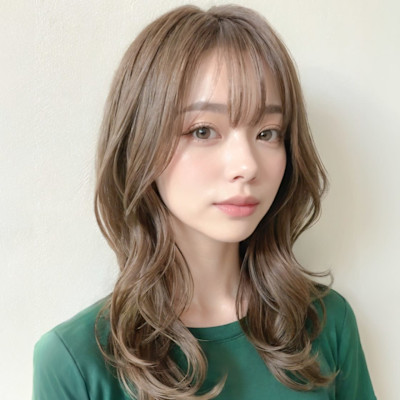 大人ウェーブレイヤースタイル