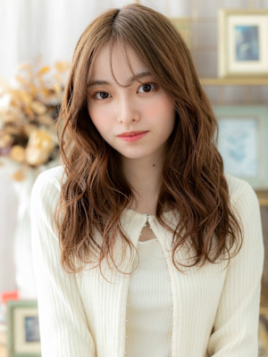 韓国風エレガンスこなれ感ニュアンスパーマ　レイヤーロング