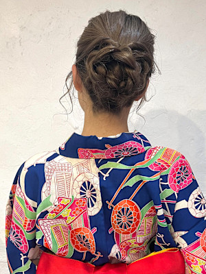 一番人気、大人可愛い浴衣ヘア