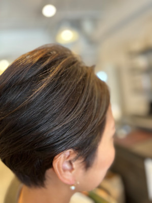 白髪染め+ハイライトカラー