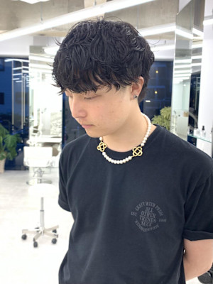 シャドウパーマ/メンズパーマ/ウェットヘア