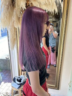 ラベンダーピンク/ハイトーン/ブリーチ/横浜