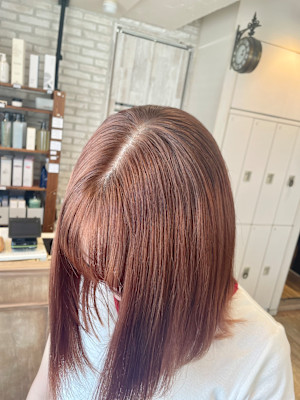 ブリーチなしオレンジブラウン