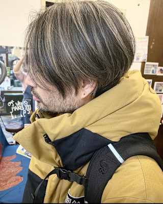 ダメージレス》Men's 外国人風柔らかいハイライトWカラー