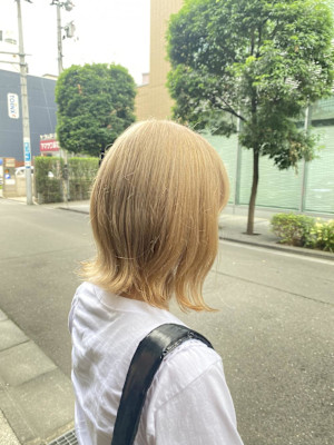 前髪/アンブレラカラー/こなれミディ/イメチェン/ウェーブ