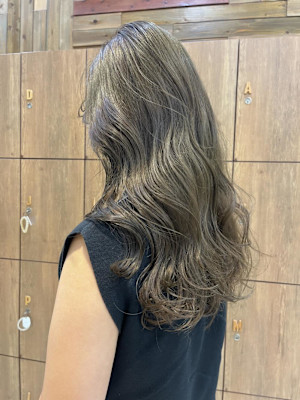 【黒田】ブリーチなしダブルカラー/オリーブカラー