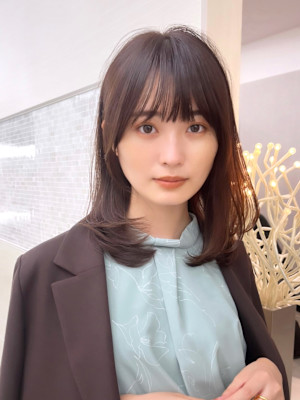 前髪/抜け感レイヤー/ワンカール//銀座/20代/30代