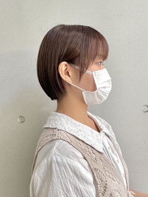丸みボブ×ミニボブ×前髪あり×横浜×10代20代/齋藤