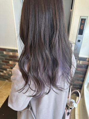 インナーカラー　ラベンダー　韓国ヘア 10代20代30代