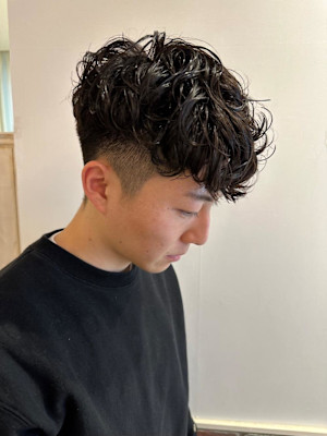 スペインカール　メンズパーマ 10代20代30代