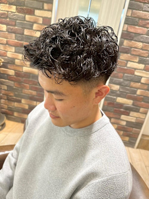 ショートハーパー　メンズパーマ 10代20代30代