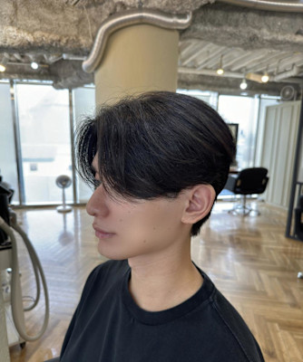 前下がりセンターパート