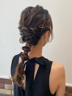 ヘアセットアレンジ　卒業式　浅草