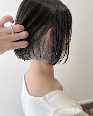 浅草　インナー　ボブ　グレージュ　20代30代40代