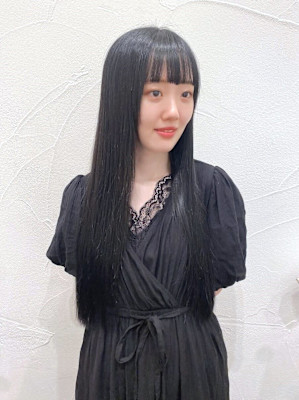 ブリーチ無しブルーブラックカラー