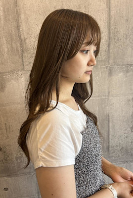 顔周りカット/ブラウンベージュ