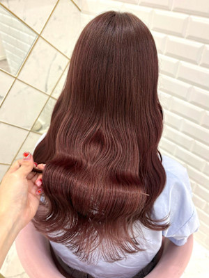 ブリーチありなしを綺麗に馴染ませたぴんく＊まゆ