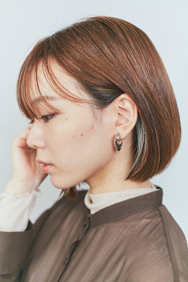 秋におすすめ！インナーカラー×ベージュ×ボブカット！ボブヘア