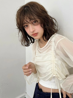 エアリーパーマ/似合わせカット/ボブ/コテ巻きパーマ